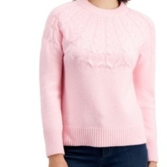 NWT Charter Club Cable-Knit Sweater Pink - Picture 1 of 1